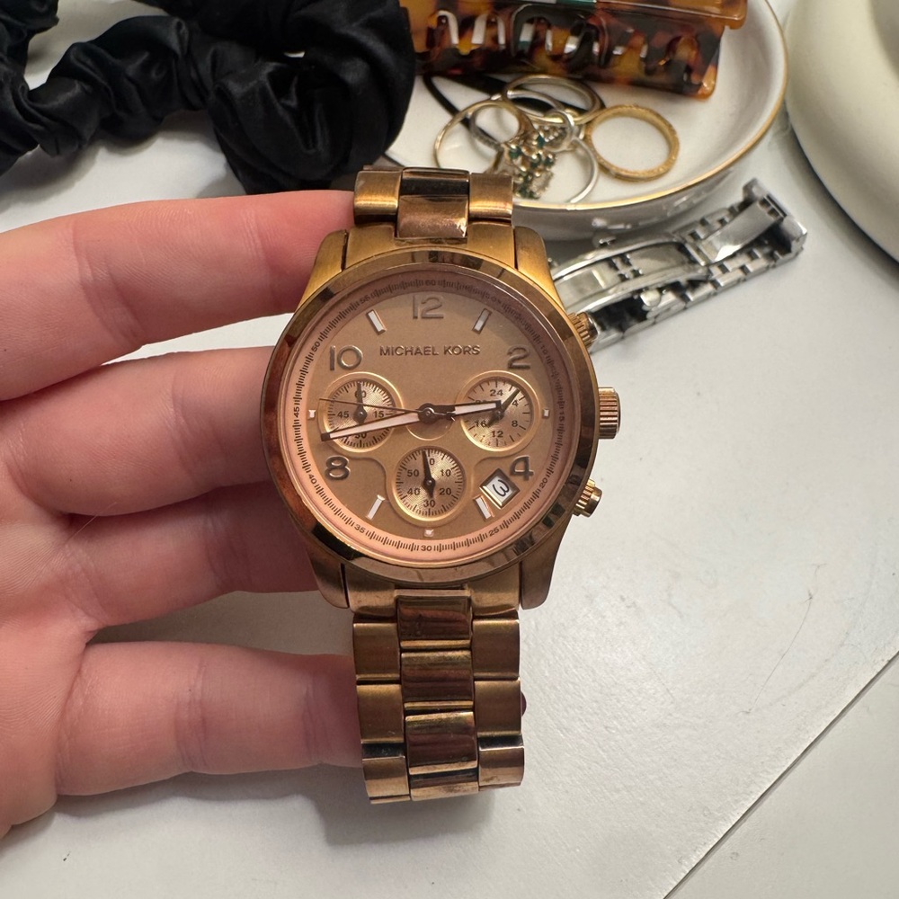Michael Kors Rose Gold Chronograph Watch MK5128